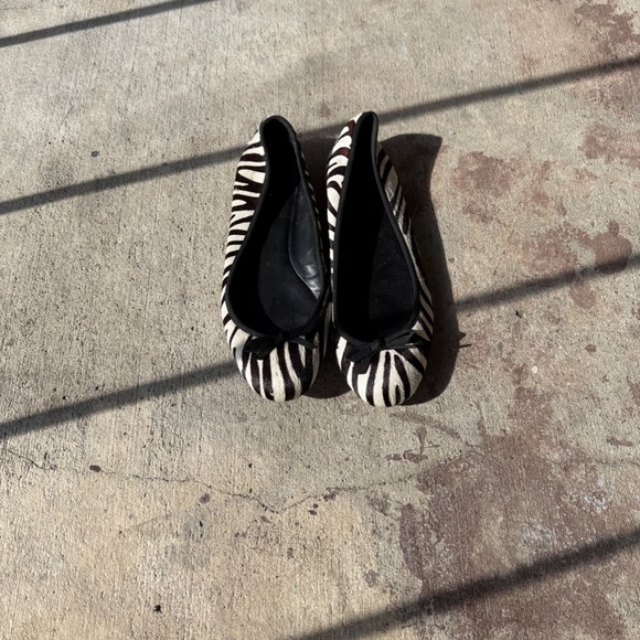Talbots Ballet Flats Zebra Print Calf Hair Women's Shoe Size 9 - Picture 2 of 6
